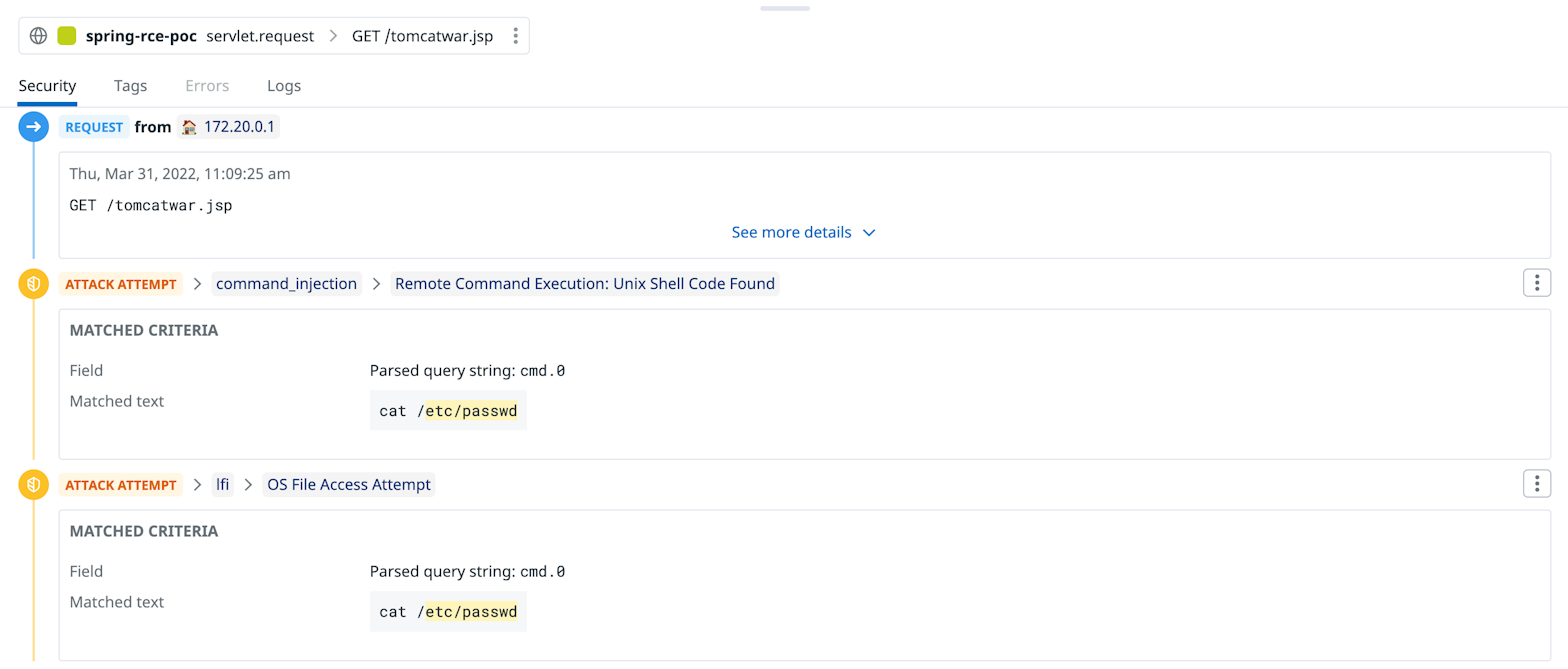 Datadog AppSec webshell